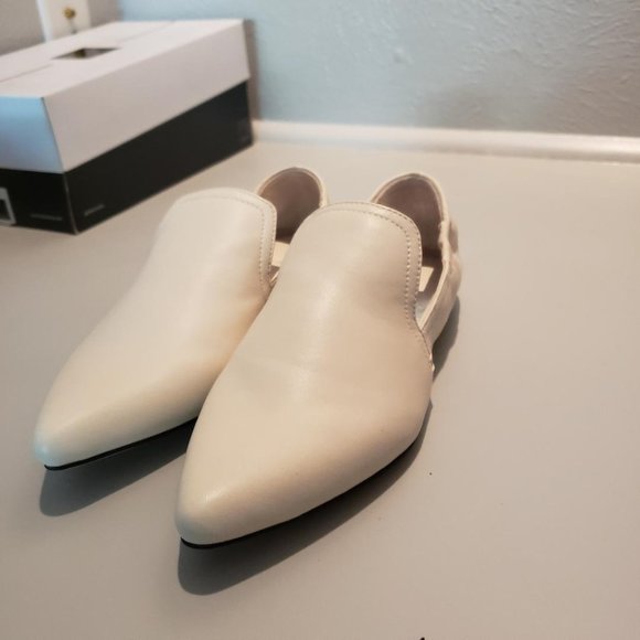 White Leather Dolce Vita Loafers - Picture 1 of 4